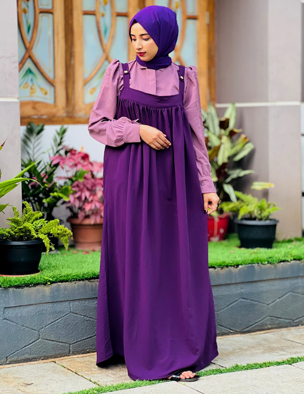 Shirt With Romber Set - Purple